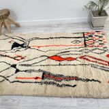 Handmade Moroccan Berber carpet 230 x 144 CM