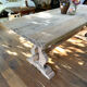 Antique solid wood farmhouse table
