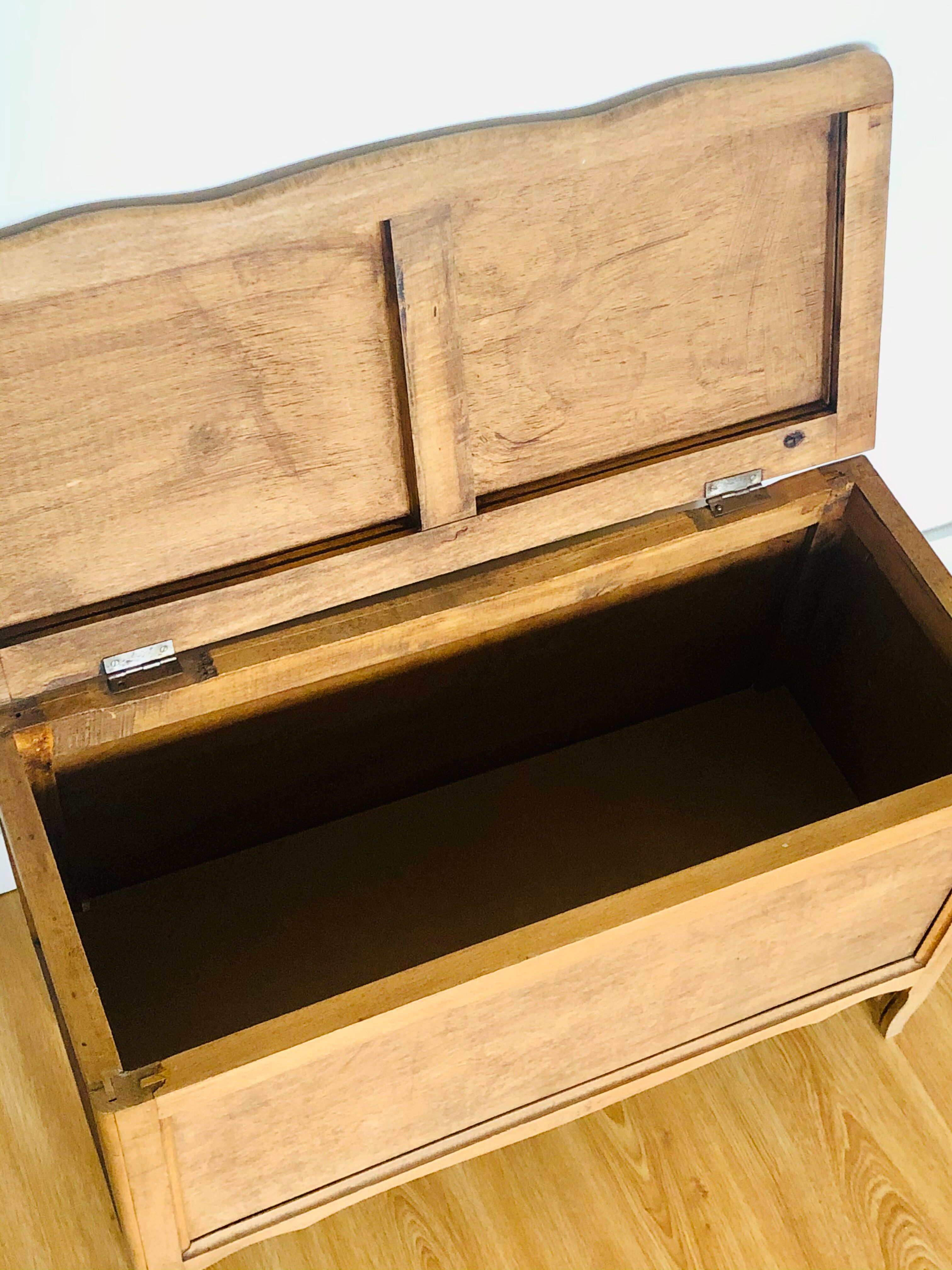 Old wooden storage box L75cm