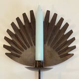 Brown patina wall candle holder