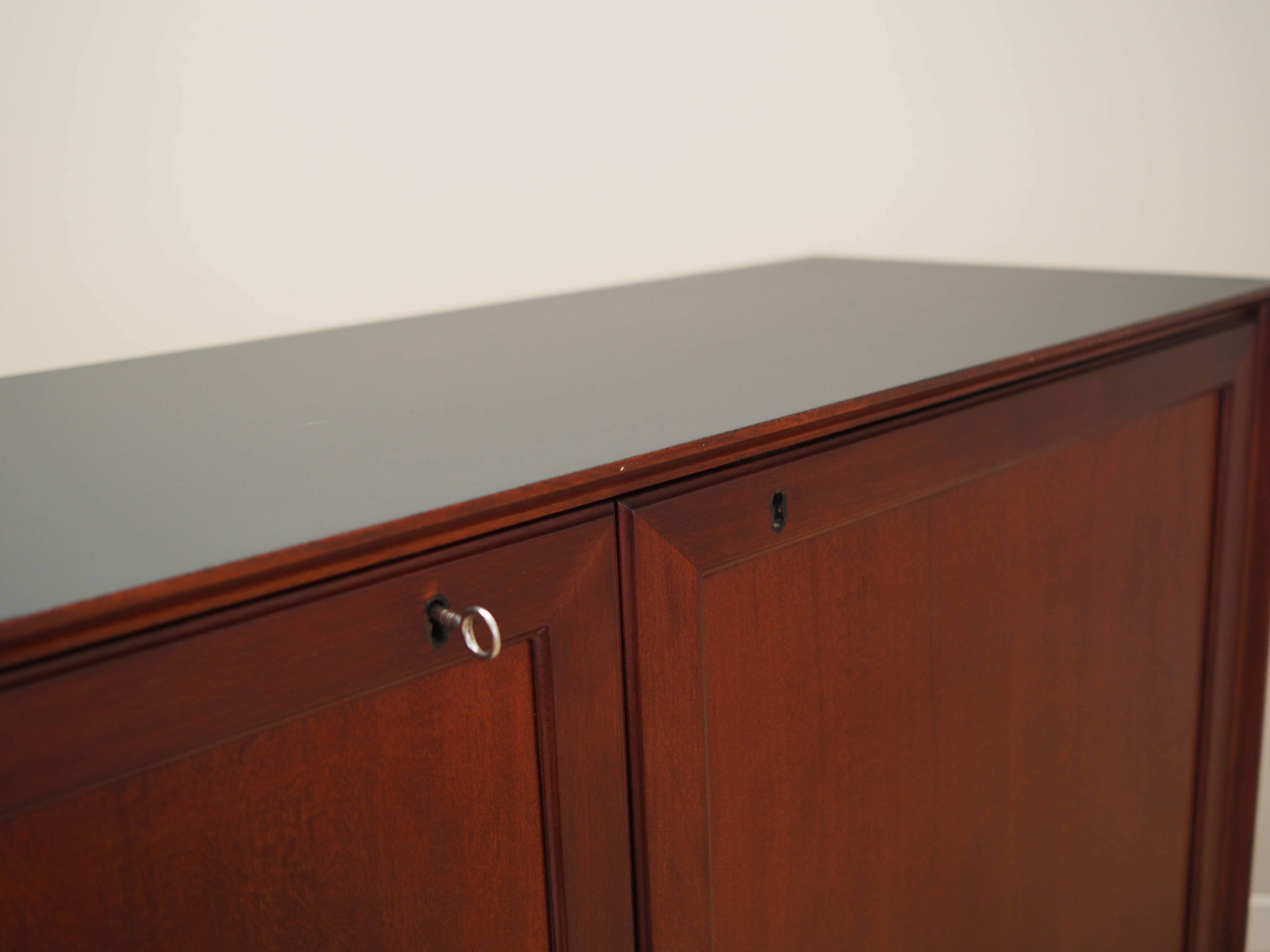 Mahogany cabinet, Danish design, 1970s, manufacturer: PMJ Viby J