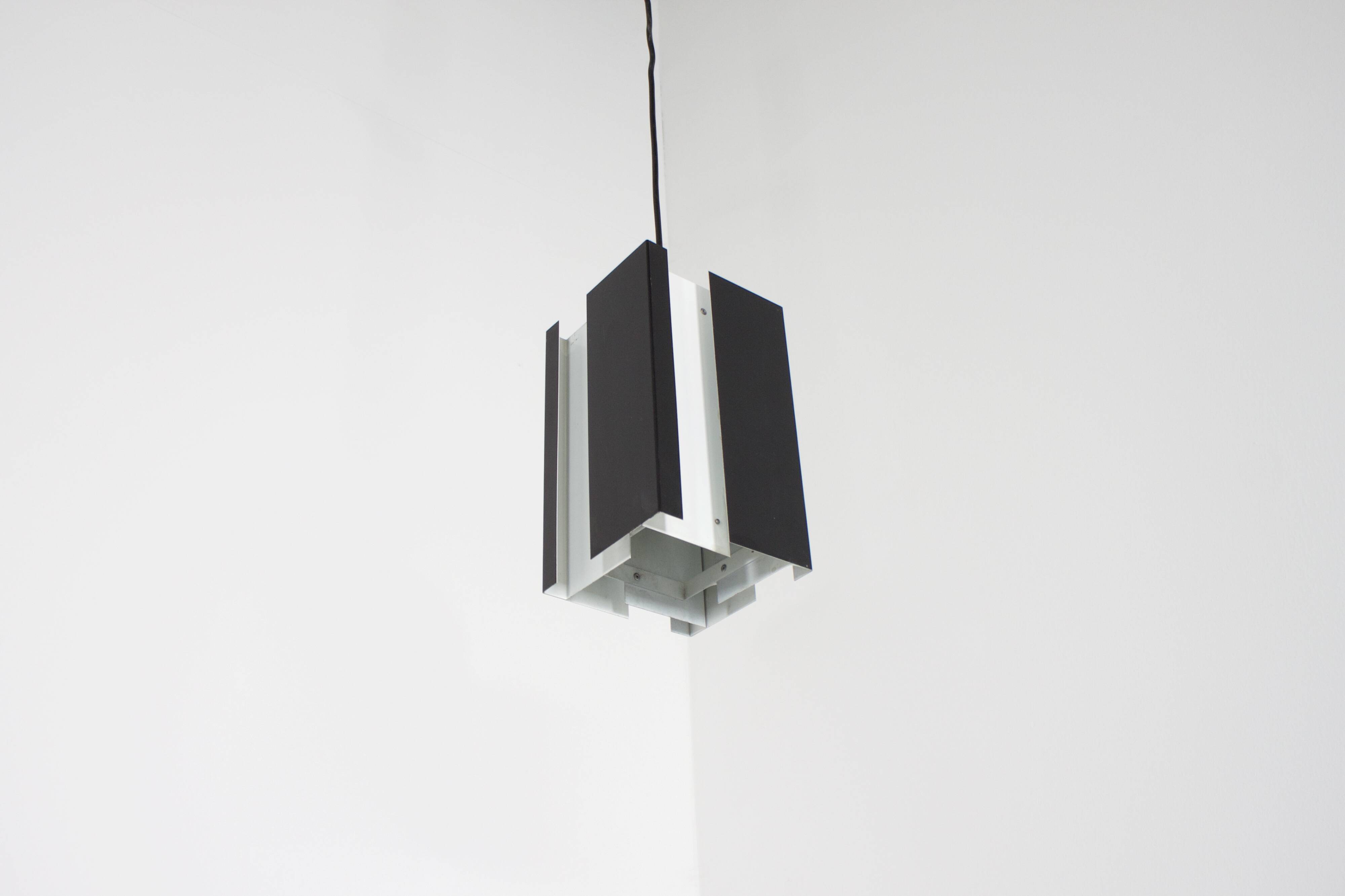 Black and White Metal Pendants by Jan Hoogervorst for ANVIA, 1960s