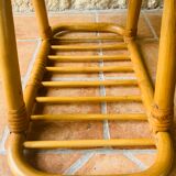 Vintage bamboo and rattan plant holder, circa 70's