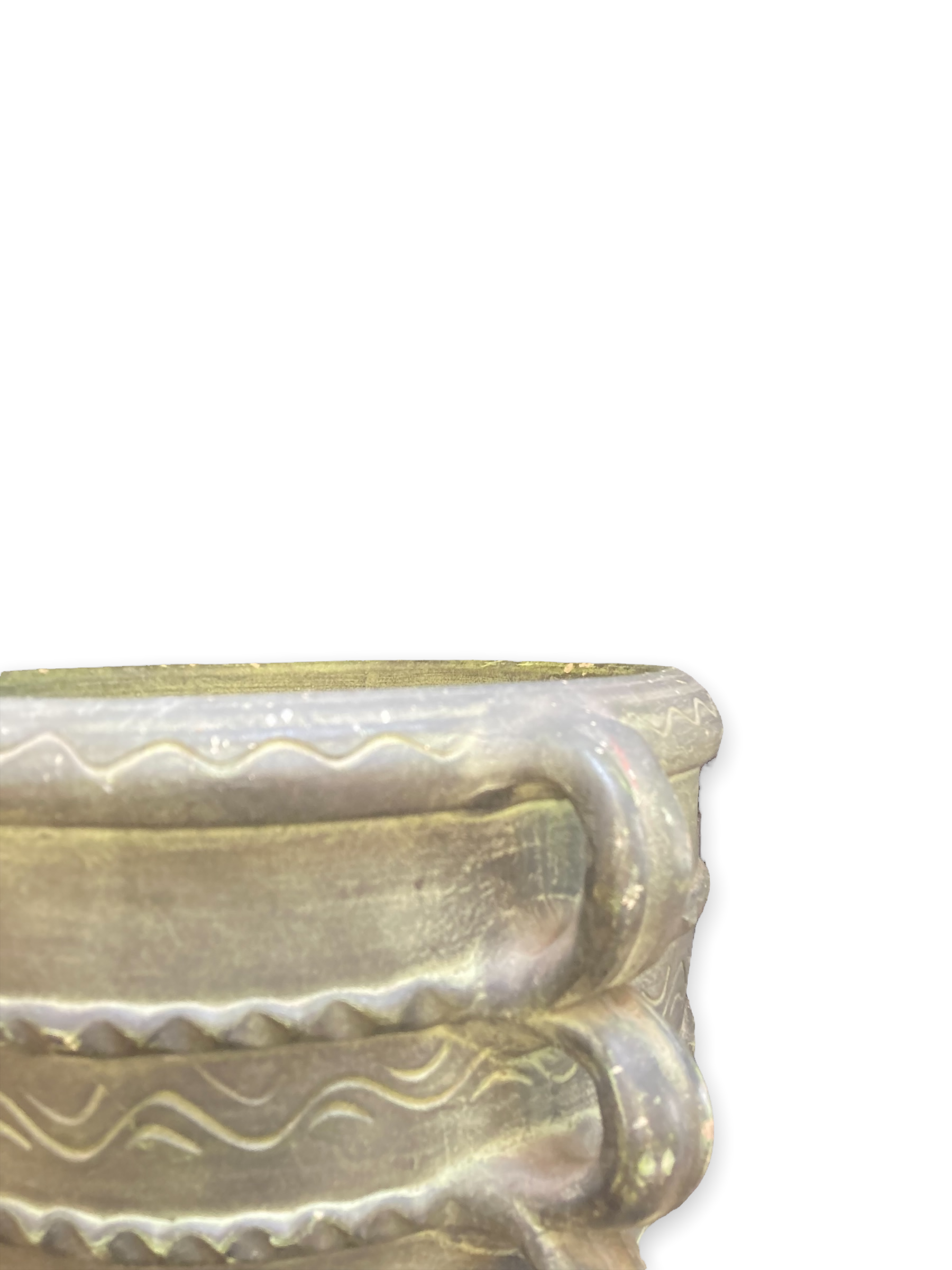 Terracotta pot cache patina bronze