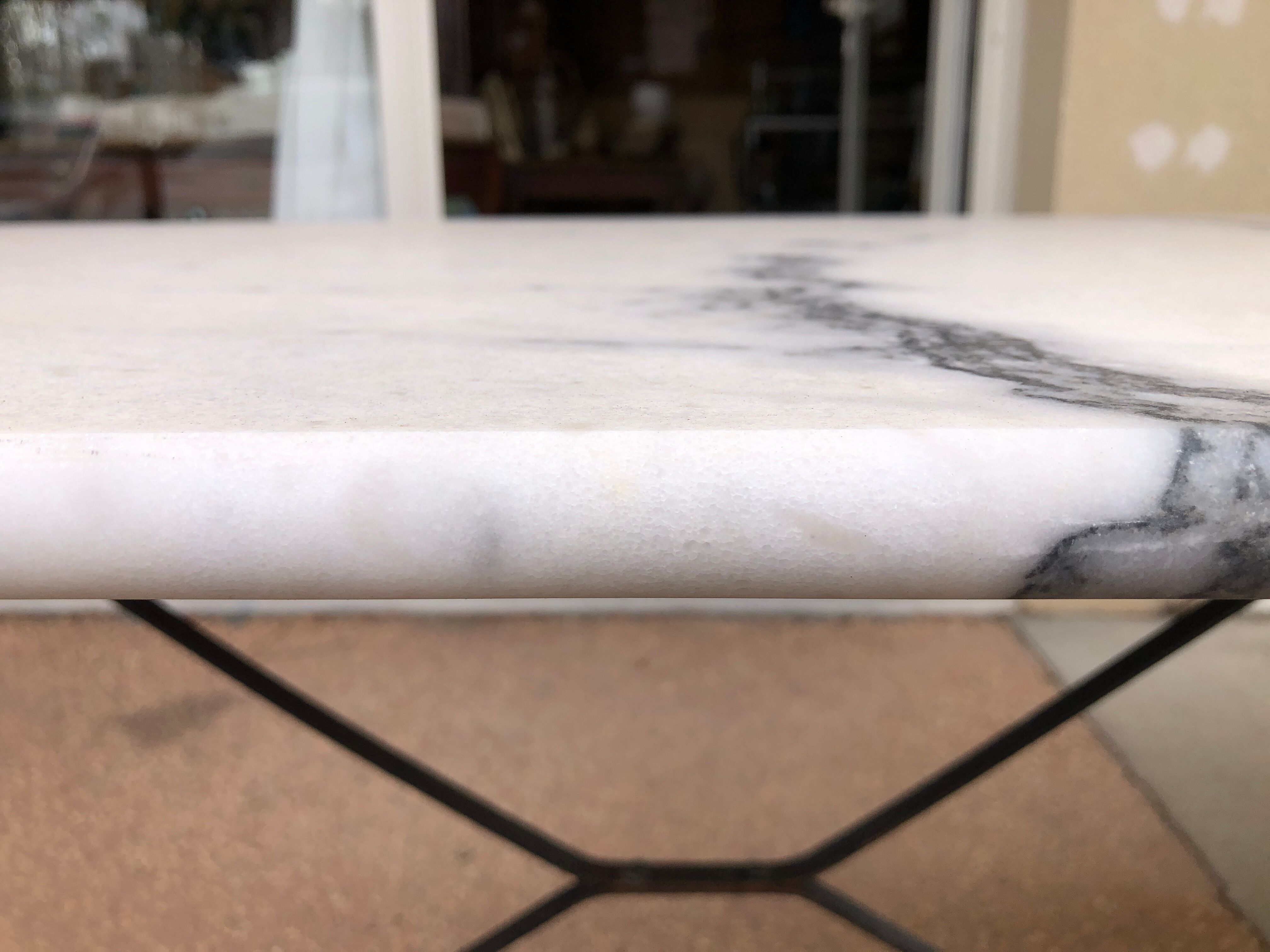 Bistro table on marble