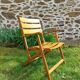 Lot de 2 fauteuils pliants vintage en bois
