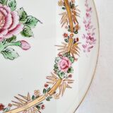 Porcelain plate from Limoges hand-decorated by A. Lanternier, from