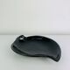 Black ceramic catchall, organic shape, vintage.