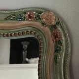 Antique mirror with roses