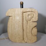 Lampe en calcaire sculpté, 1976