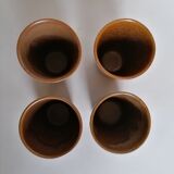 4 gobelets en grès de Digoin