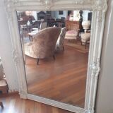 Fireplace mirror painted white 102x130cm