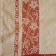 Damask cotton tablecloth - red bedding - Encrypted B.M - 50s