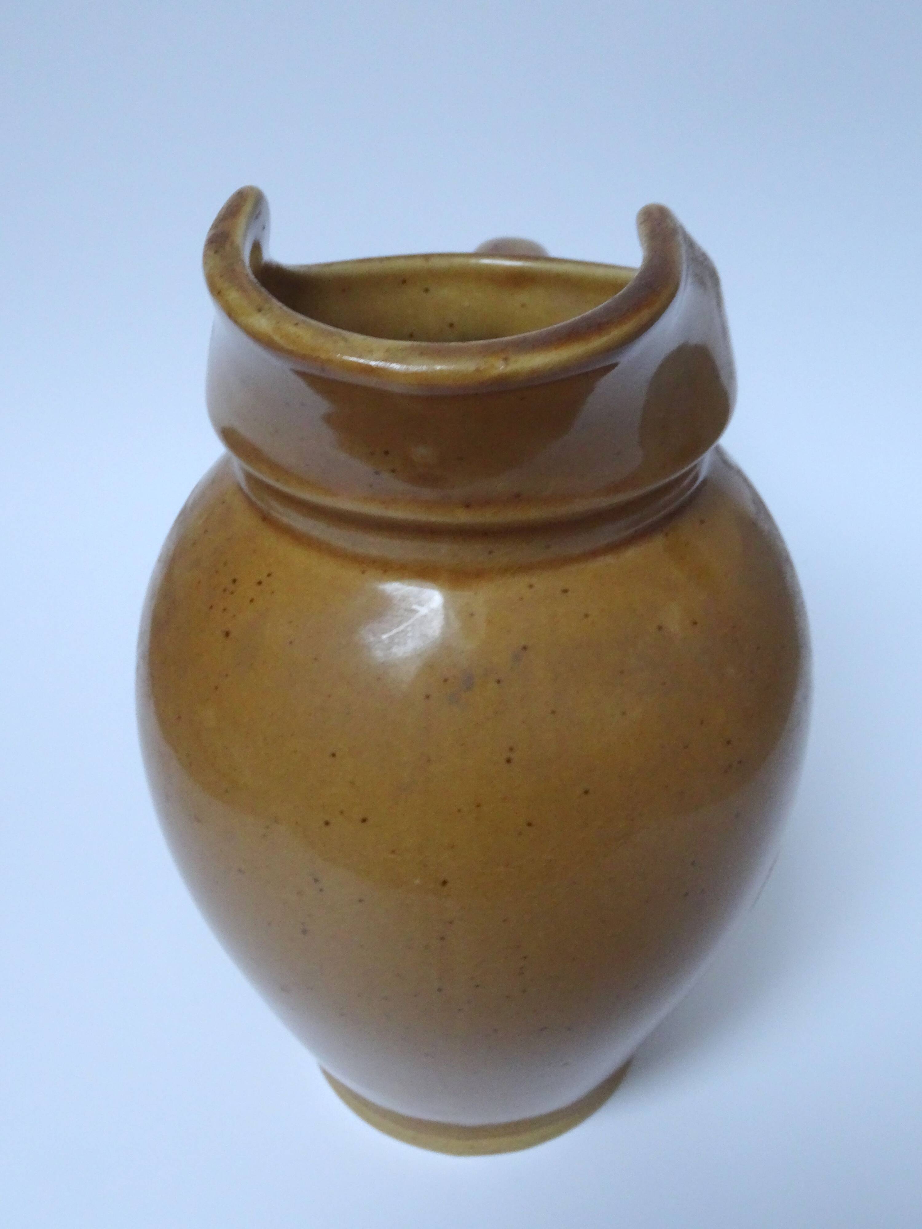 Stoneware carafe pitcher from Digoin