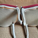 Pair of Louis XV style cabriolets upholstered in needlepoint