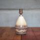 Vintage lamp, crackled glazed stoneware lamp, table lamp, bedside lamp.