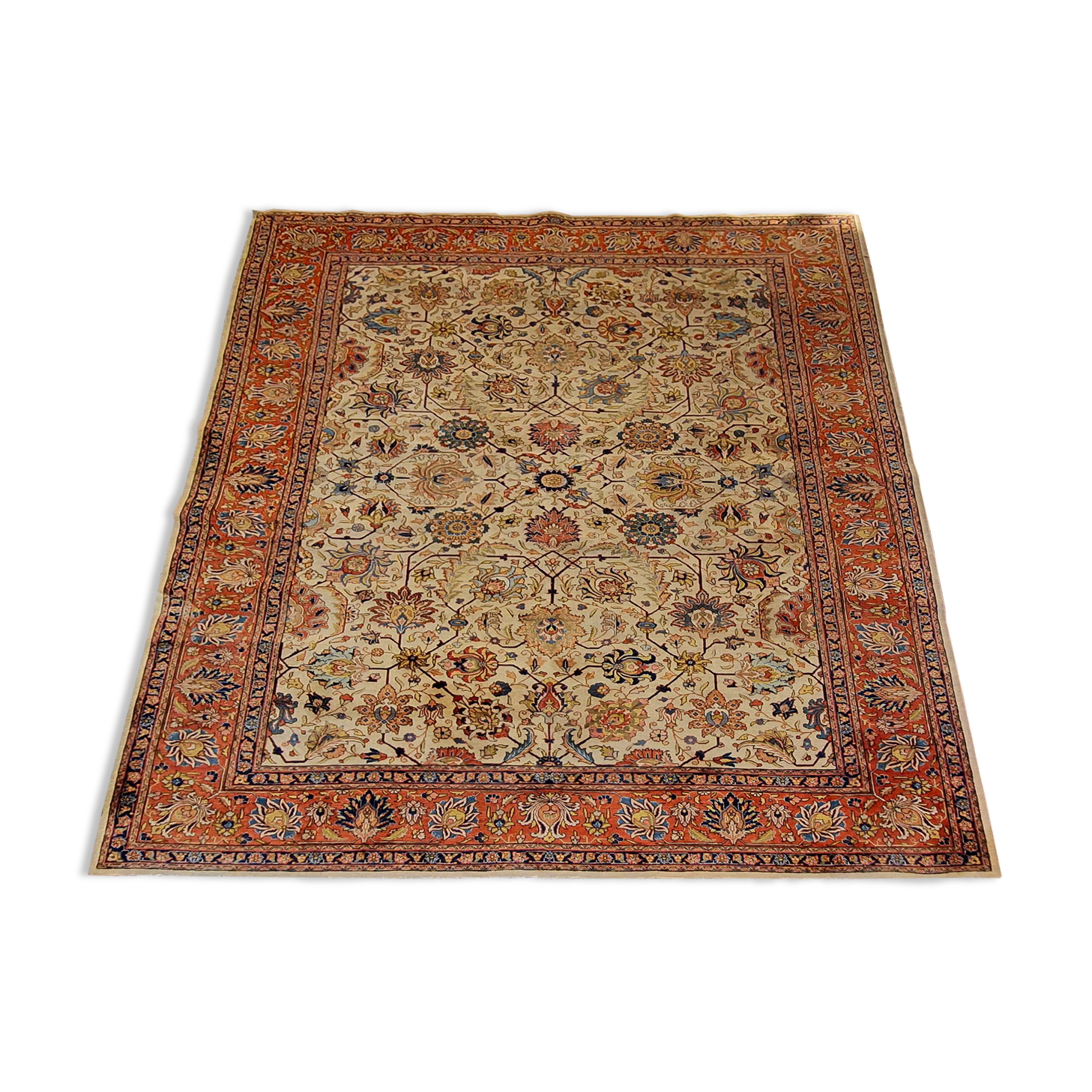 Tabriz iran carpet 383 x 284 cm handmade wool
