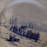 Sarreguemines earthenware plate with Marine decor late 19th century early 20th century