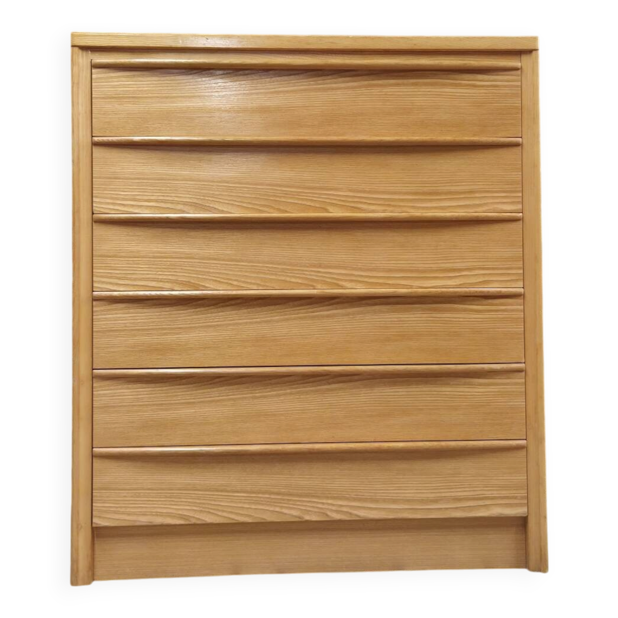Vintage Scandinavian wooden chest of drawers with 6 drawers from the 1970s.