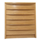 Vintage Scandinavian wooden chest of drawers with 6 drawers from the 1970s.