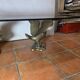 Vintage brass goose coffee table with smoked glass, 1970s.