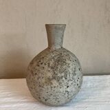 Round-bottomed vase in gray terracotta, La Borne