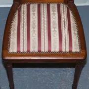 Set of Vintage Wooden Dining Chairs with Carved Details