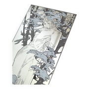 Winter mirror 70s Art Nouveau style after Alfons Mucha