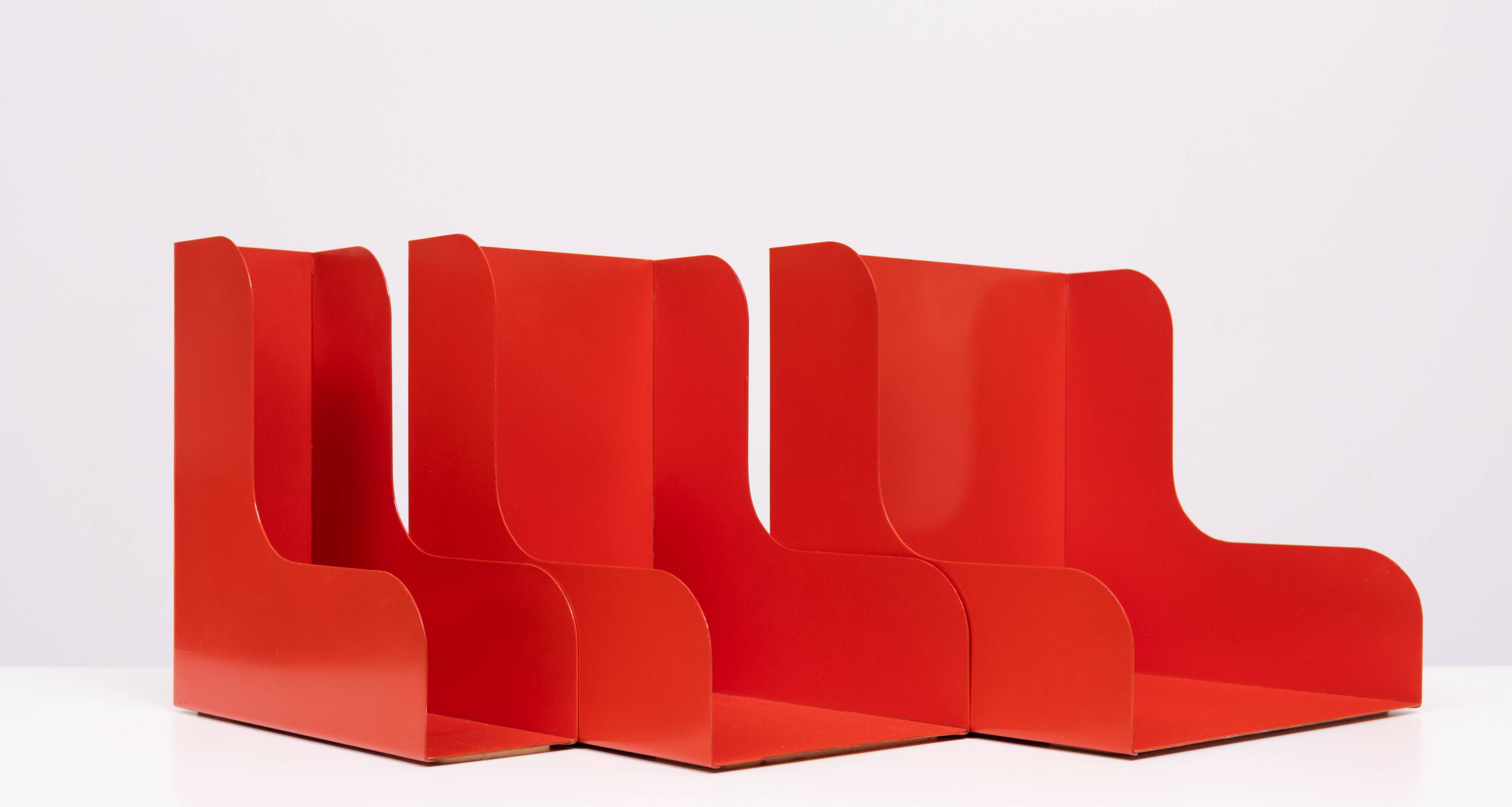 Enzo Mari Modular Metal LP Record Holder set of 3 1965 Italy