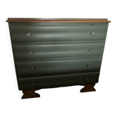 Vintage green chest of drawers