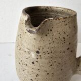 Ceramic stoneware milk jug with spout and signed Corsican pictogram