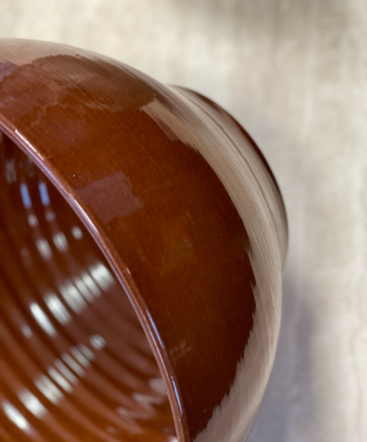 Large stoneware salad bowl