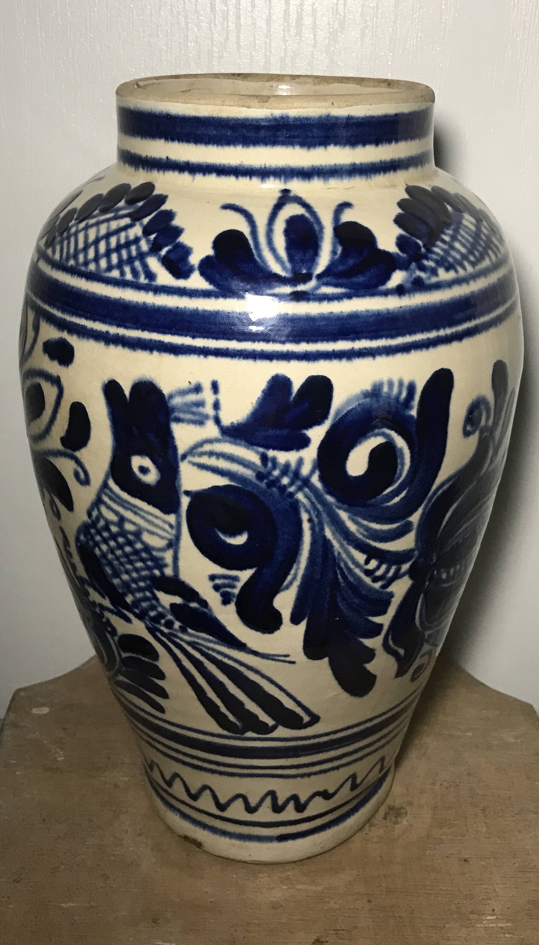 Vintage korond glazed terracotta pottery vase