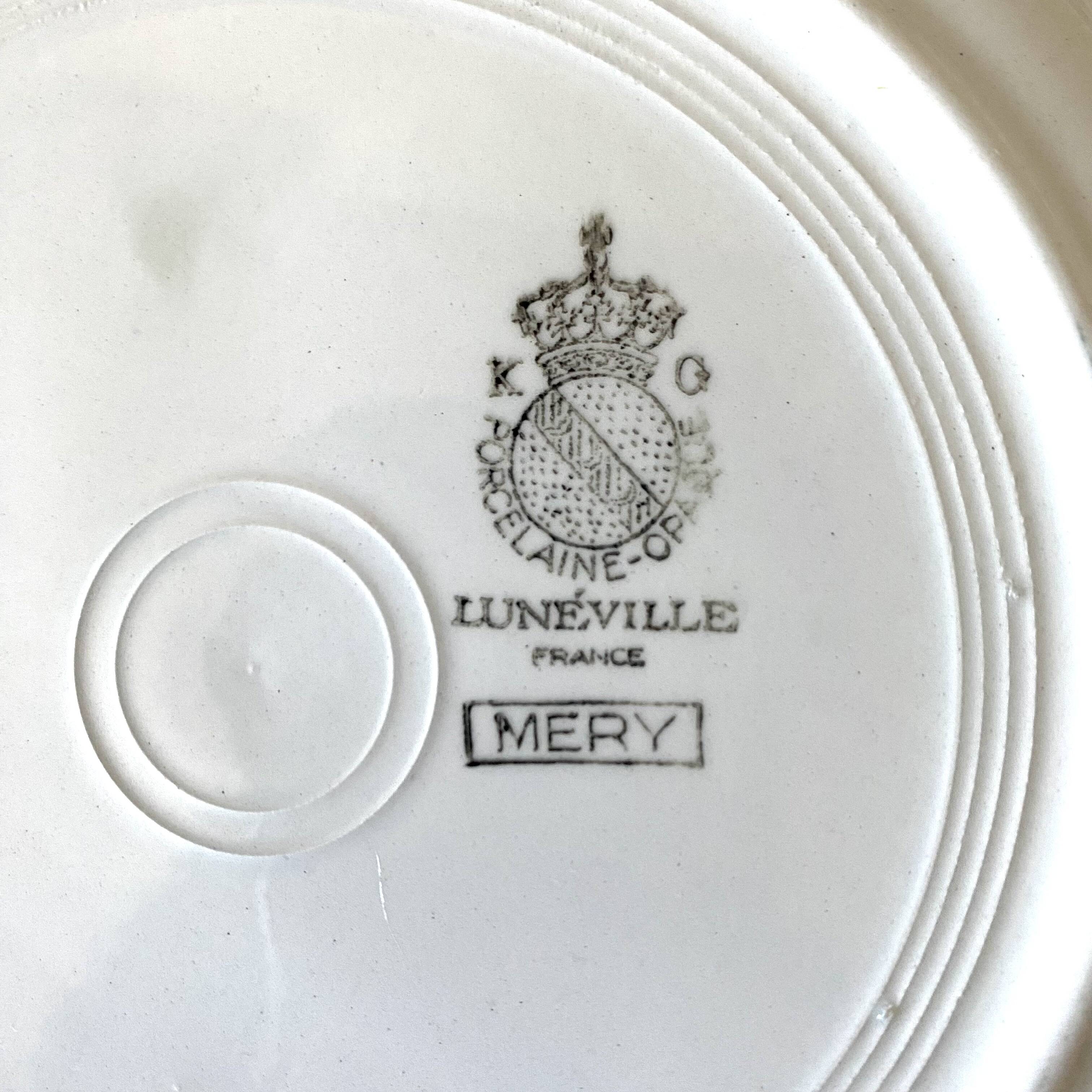 Luneville Yveline and Mery plates x16