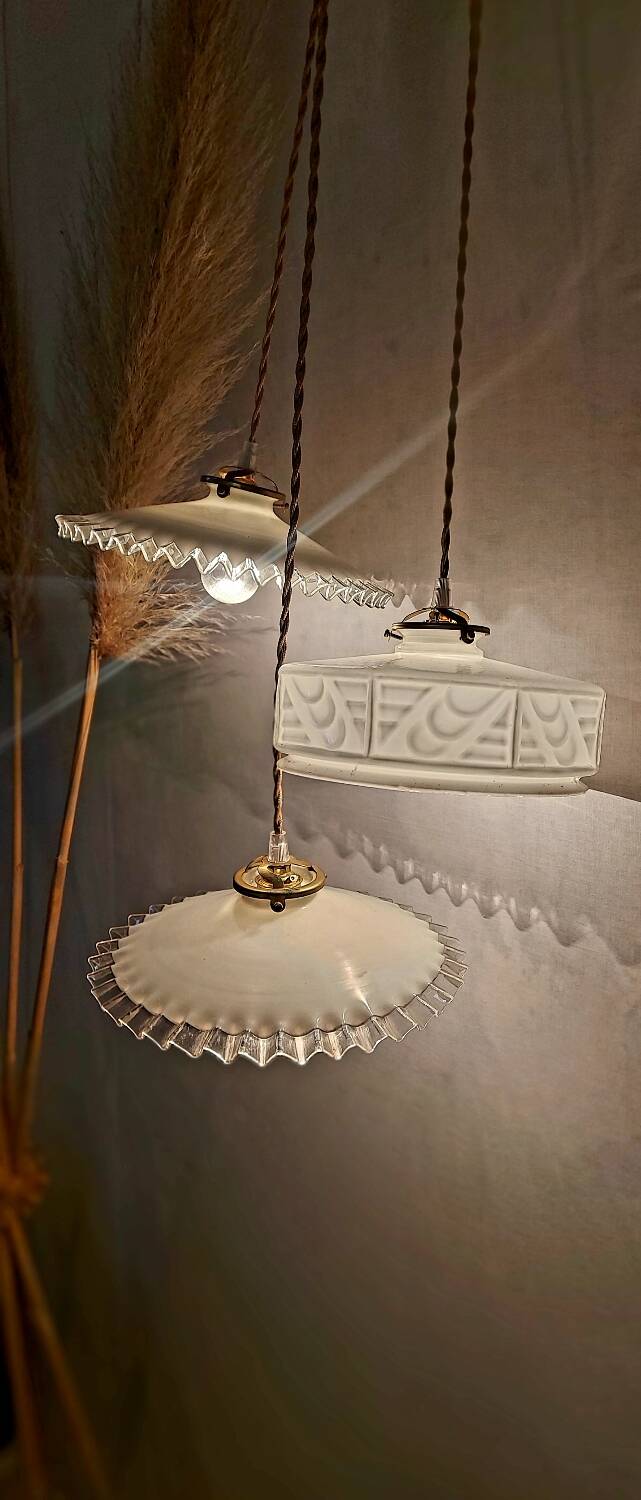 Art deco waterfall pendant light