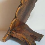 Old footstool in solid wood 19th century