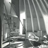 Lampadaire gainé cuir par FJB Corsini pour Metalarte 1950s