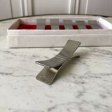 Ensemble de 6 porte-couteaux design en inox années 60-70