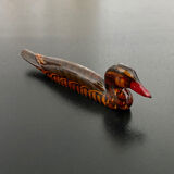 6 knife holders shaped lacquered wood duck