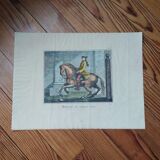 Gravure equestre ancienne
