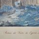 Ecole Italienne du XIXème siècle  « La source de la nymphe Egérie » Gouache