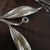 Silver metal flower ashtray