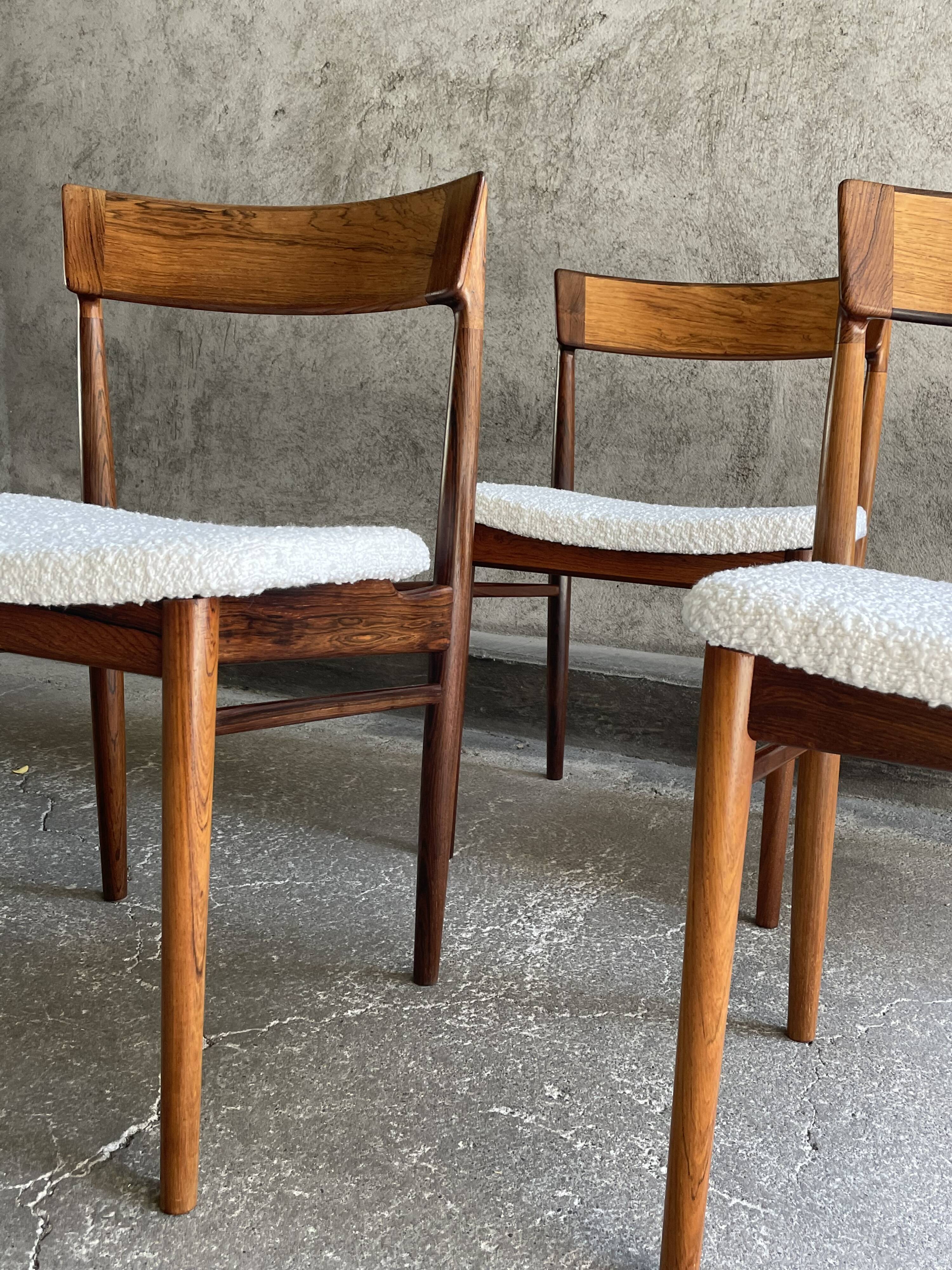 4 Danish rosewood chairs by Rosengren Hansen, 1960s