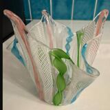 Vase en forme de mouchoir, années 50, Murano, Italie