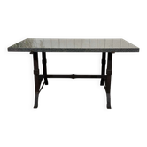 Table en marbre et piétement fonte