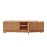 Italian Oak Wood Sideboard with Hand Carved Patterns in the Doors, Italy