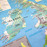 Vintage school map of the British Isles, mid-1982