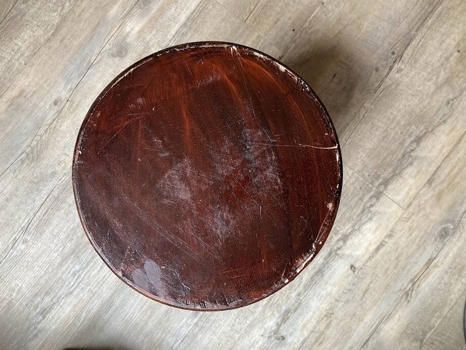 Leather waste paper basket