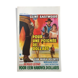 Affiche cinéma "Pour une poignée de dollars" Clint Eastwood 37x55cm 1964