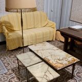 Set of 3 onyx coffee tables